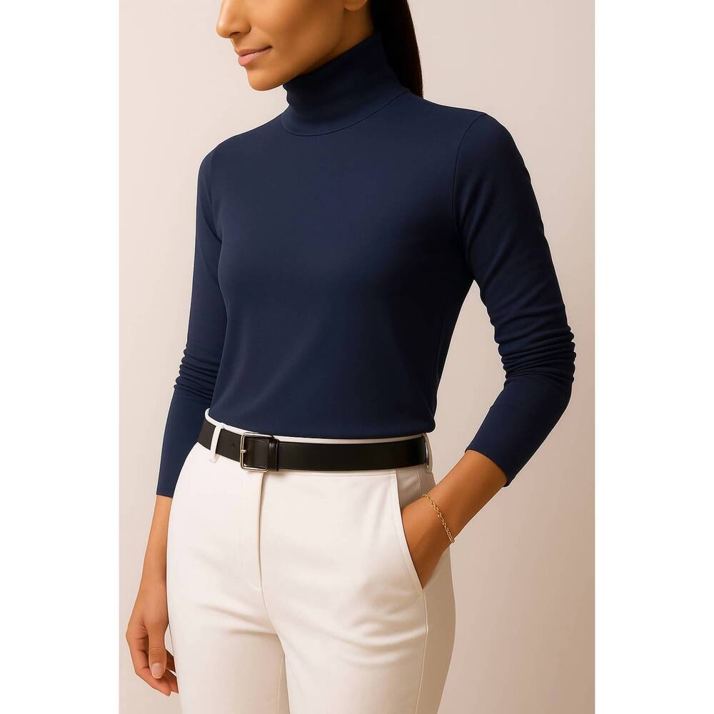 NEW E.L.I. the mara long sleeves top in indigo